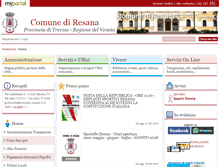 Tablet Screenshot of comune.resana.tv.it